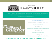 Tablet Screenshot of charlestonlibrarysociety.org